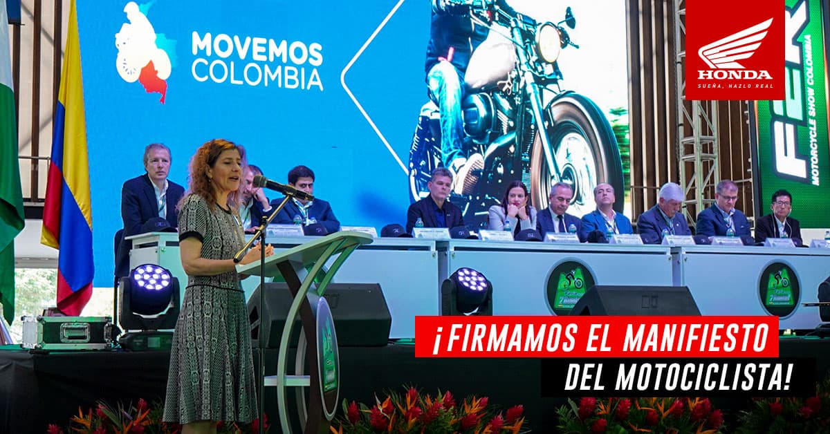 Firma del Manifiesto del Motociclista: El Propósito es Colombia.