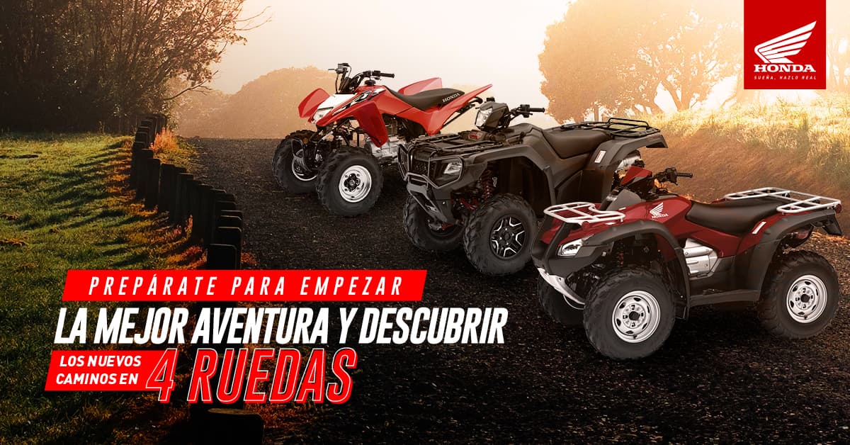 Conoce los terrenos que puedes explorar con nuestras cuatrimotos Honda