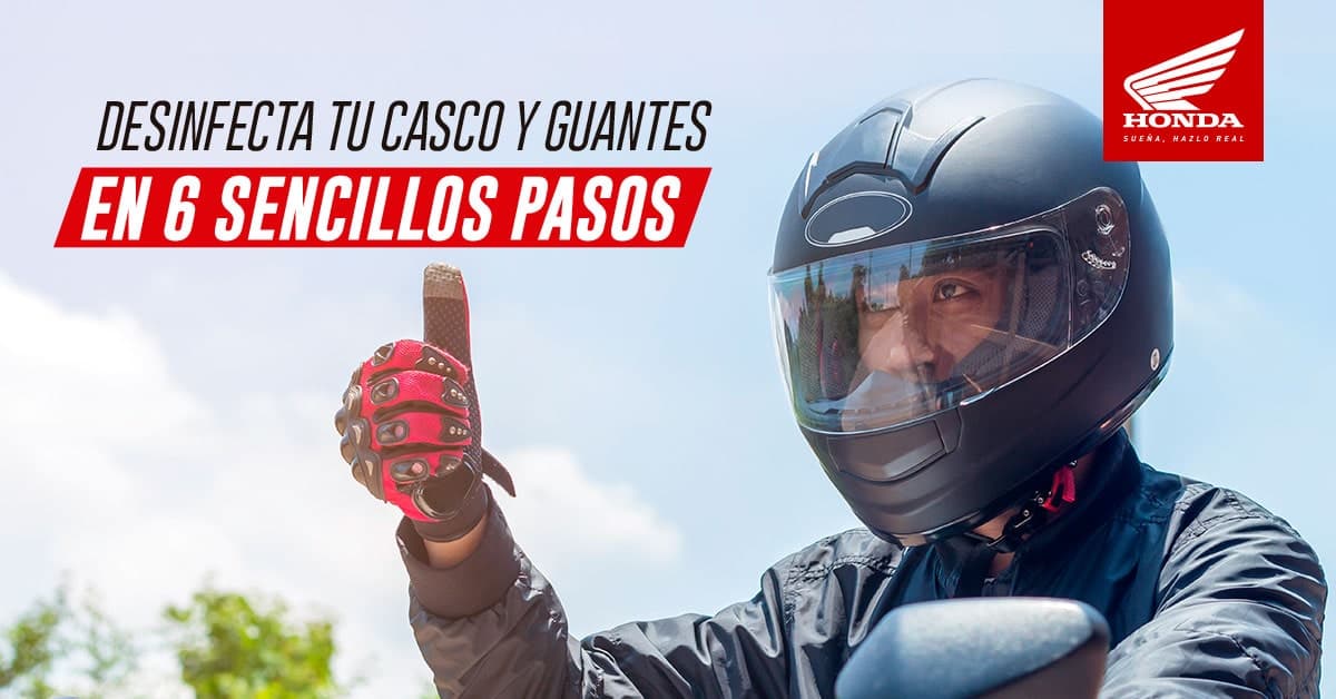 Desinfecta tu casco y guantes en 6 sencillos pasos