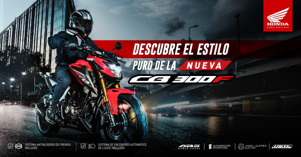 Nueva CB 300F: estilo puro a donde quiera que vayas