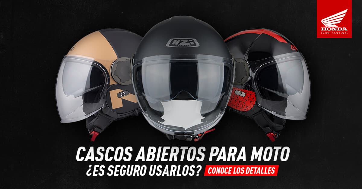 Cascos abiertos para moto: ¿es seguro usarlos? Conoce los detalles