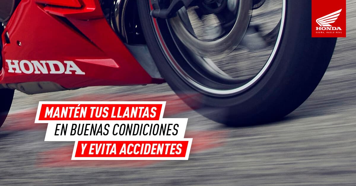 Mantén las llantas de tu moto en buenas condiciones