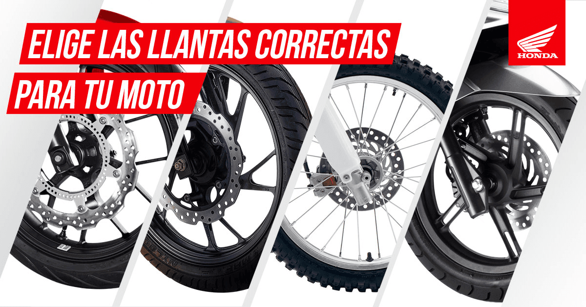 Escoge las mejores llantas para moto conociendo sus características