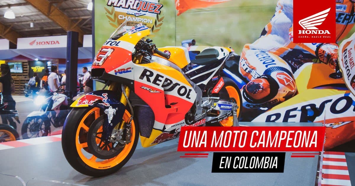 La Honda RC213V campeona en el 2016 con Marc Márquez, está en el Salón del Automóvil