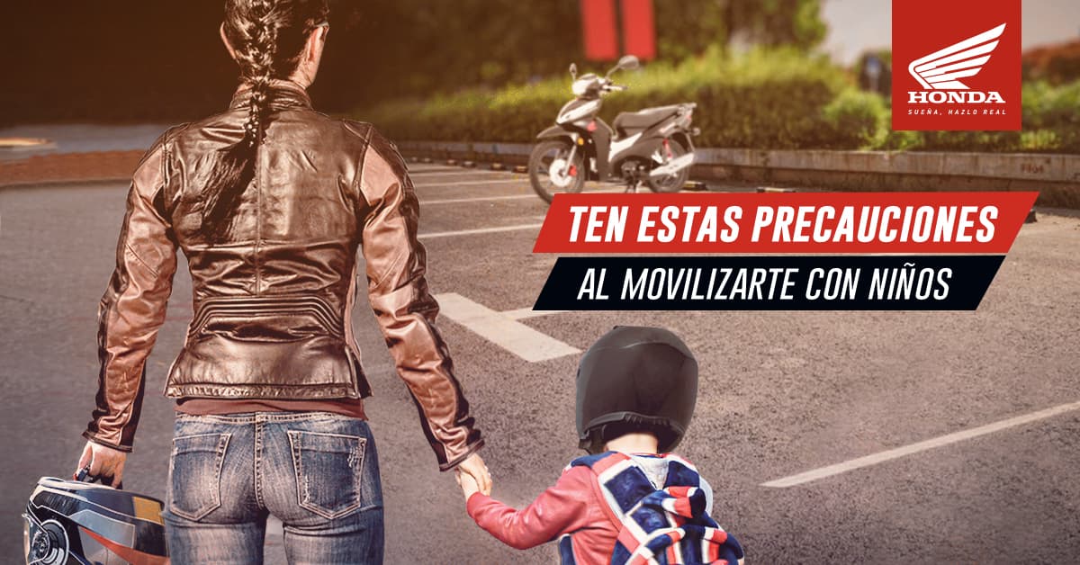 ¿Llevar niños en moto? Hazlo de manera segura
