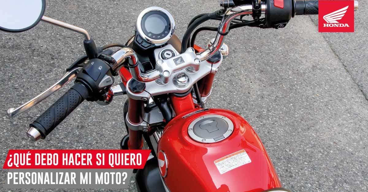 ¿Cómo personalizar moto, qué debo hacer?