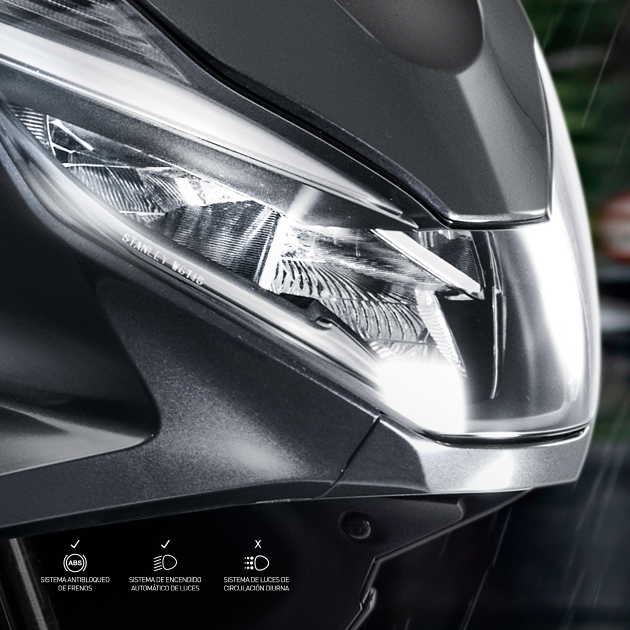 iluminación de moto honda pcx 160