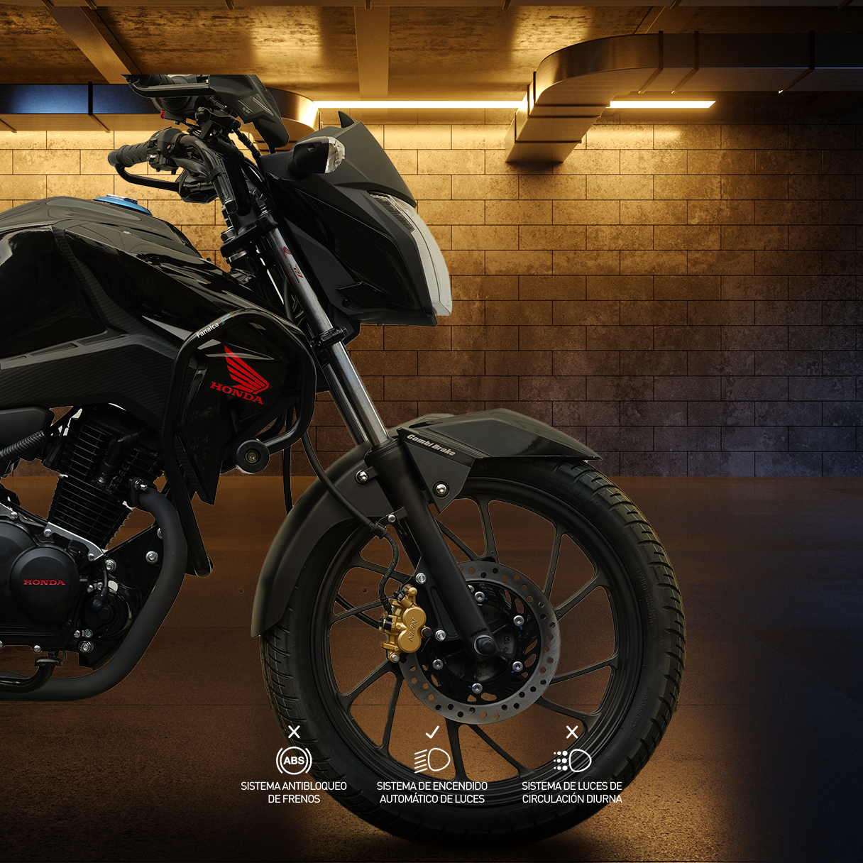 Moto honda 125cc negra