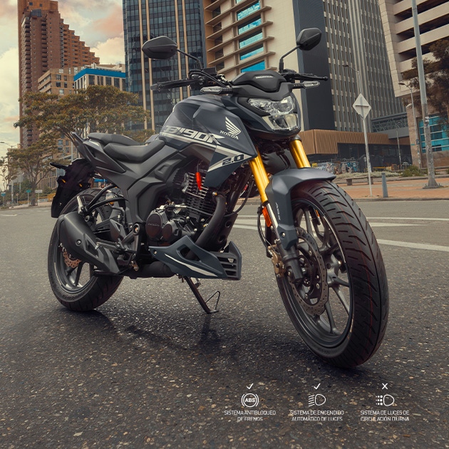 moto urbana honda cb 190r gris