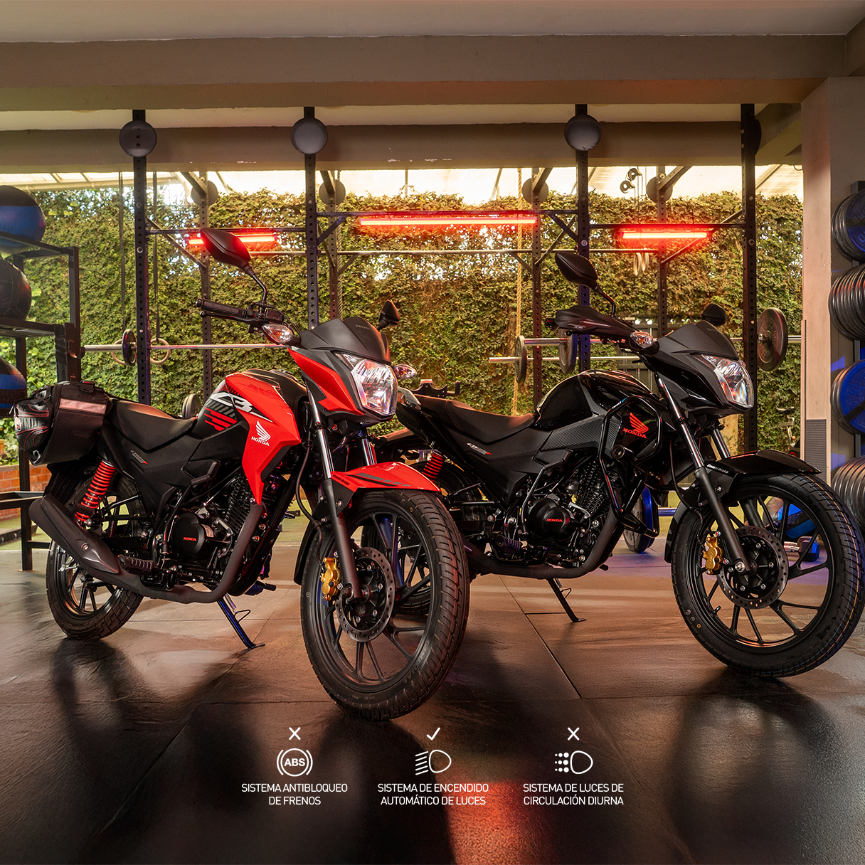motocicleta honda cb125f roja