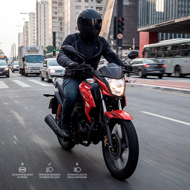 moto liviana honda roja