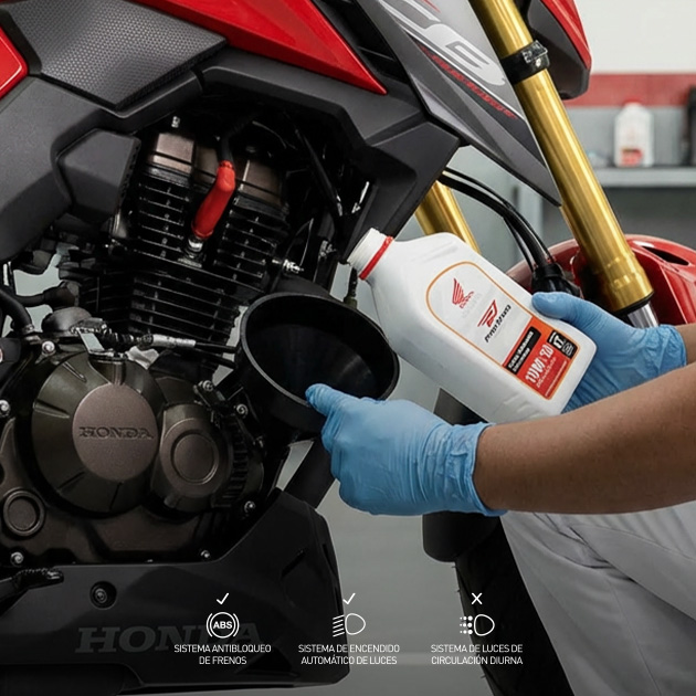 revision del aceite de la moto