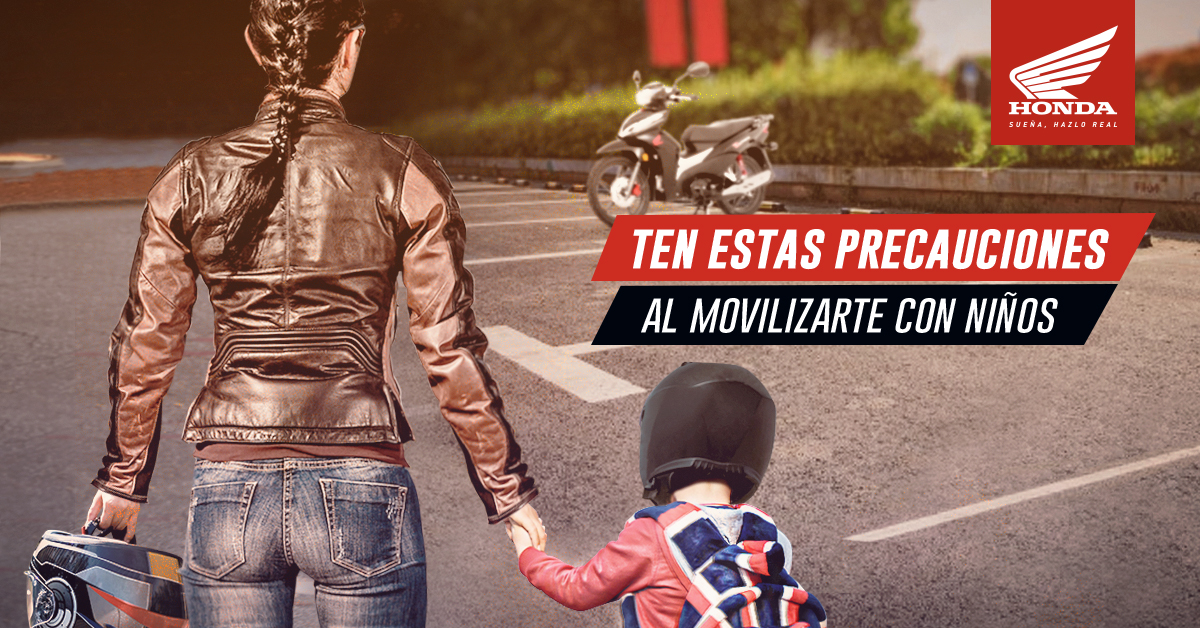 ¿Llevar niños en moto?, hazlo de manera segura