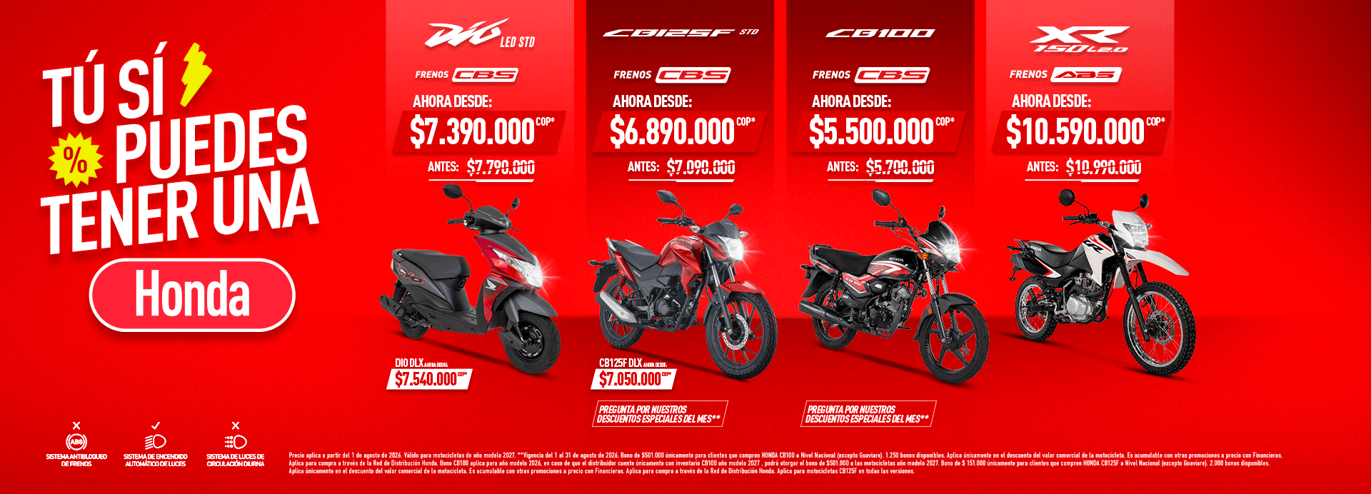 Tu si puedes tener una Honda